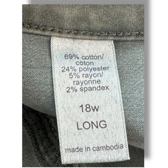 Maurices Green Chino Pants Casual Comfort Stretch Plus Woman’s Size 18w Long - Picture 8 of 15